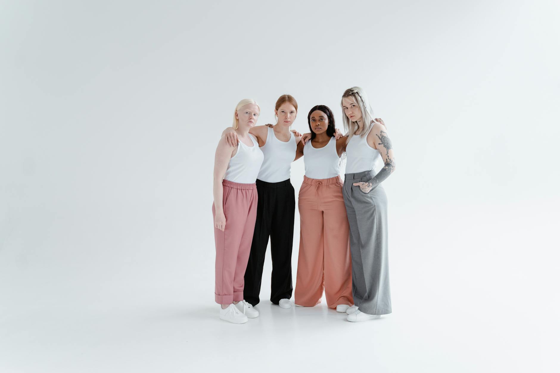 women in white tank top